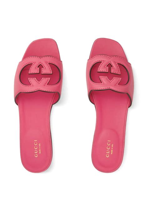 gucci slides pastel|Gucci interlocking g slide sandals.